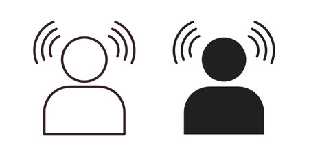 Influencer icon vector Illustration and outline Icons. vector silhouette.のイラスト素材