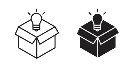 New product icon vector Illustration and outline Icons. vector silhouette.のイラスト素材