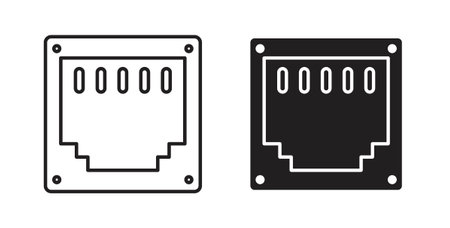 TCP icon vector Illustration and outline Icons. vector silhouette.のイラスト素材