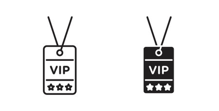 VIP icon vector Illustration and outline Icons. vector silhouette.のイラスト素材