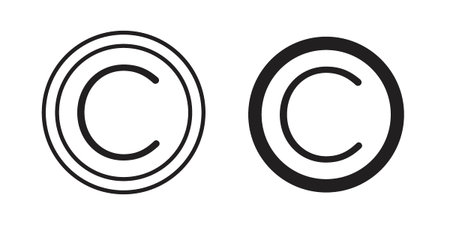 Copyright icon vector design. Vector elements for infographic webのイラスト素材