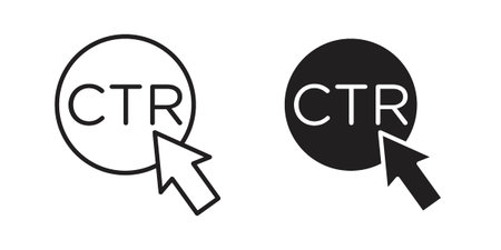 CTR icon vector design. Vector elements for infographic webのイラスト素材