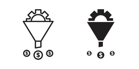 sales conversion icon vector design. Vector elements for infographic webのイラスト素材