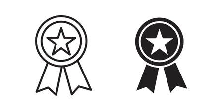 Rosette icon vector design. Vector elements for infographic webのイラスト素材