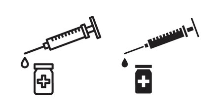 Vaccination icon vector design. Vector elements for infographic webのイラスト素材