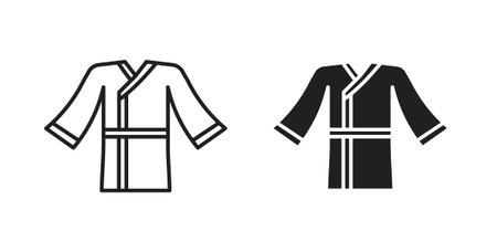 Kimono icon vector Illustration and outline Icons. vector silhouette.のイラスト素材