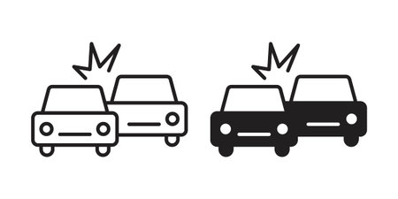 Car crash icon. Vector Isolated Illustration for web design.のイラスト素材