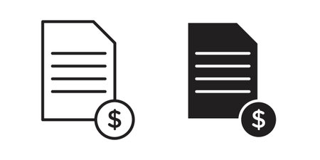 Invoice icon. Vector Isolated Illustration for web design.のイラスト素材