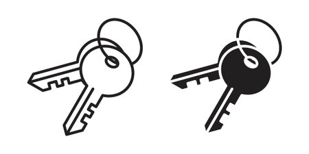 Keys icon. Vector Isolated Illustration for web design.のイラスト素材