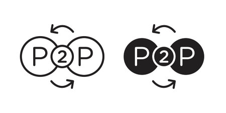 Peer to peer icon. Vector Isolated Illustration for web design.のイラスト素材