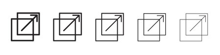 Resize icon. Thin line illustration. outline drawing, Editable stroke
