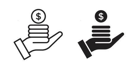 Profit icon, line symbols on white background. EPS10のイラスト素材