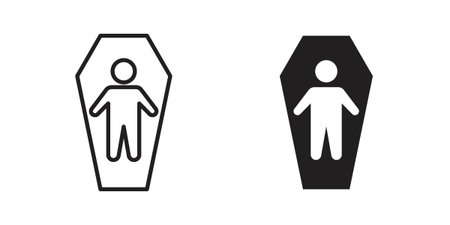 Dead icon vector logo design element. Vector emblem template.のイラスト素材