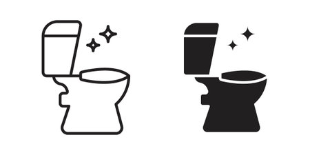 Clean toilet icon vector logo design element. Vector emblem template.のイラスト素材