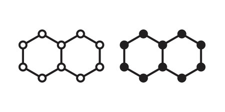 Graphene icon vector logo design element. Vector emblem template.のイラスト素材