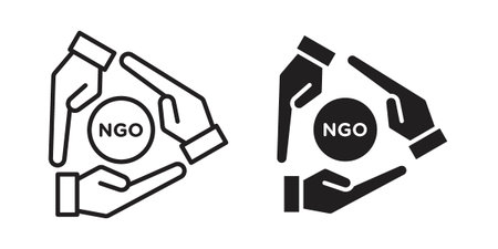NGO icon vector logo design element. Vector emblem template.のイラスト素材