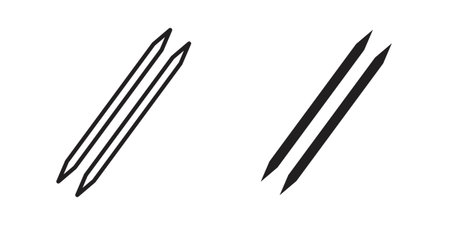 Toothpick icon vector logo design element. Vector emblem template.のイラスト素材