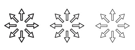 Capacity icon in stroke art design versions. EPS 10のイラスト素材