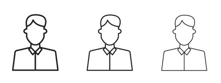 Cashier icon in stroke art design versions. EPS 10