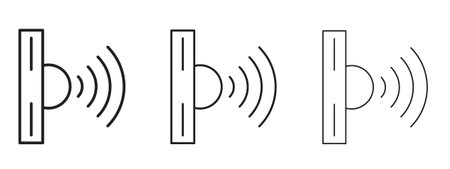 Infrared icon in stroke art design versions. EPS 10のイラスト素材