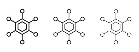 Hub icon in stroke art design versions. EPS 10のイラスト素材