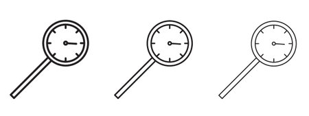 Kitchen thermometer icon in stroke art design versions. EPS 10のイラスト素材