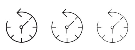 Past icon in stroke art design versions. EPS 10のイラスト素材