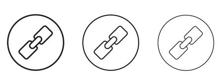 Link icon in stroke art design versions. EPS 10のイラスト素材