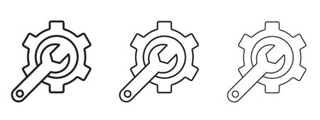 Productivity tools icon in stroke art design versions. EPS 10のイラスト素材