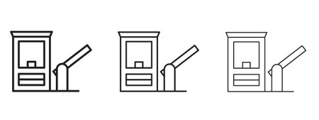 Road toll icon in stroke art design versions. EPS 10のイラスト素材