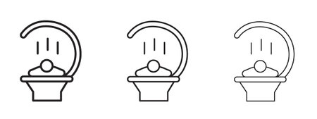 Solarium icon in stroke art design versions. EPS 10のイラスト素材