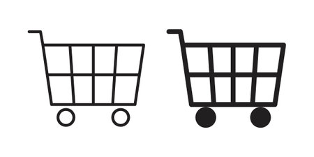 Shopping icon. simple thin line icon vector illustration pack on whiteのイラスト素材