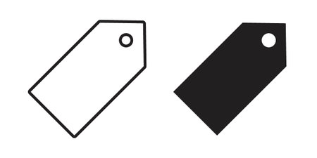 Tags icon. simple thin line icon vector illustration pack on whiteのイラスト素材