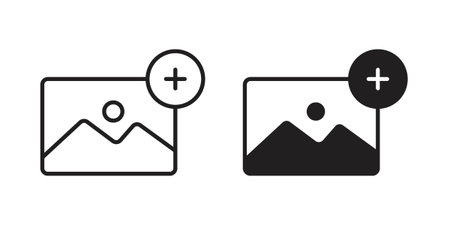 Add image icon and symbol. Vector illustration.eps