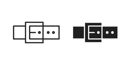 Buckle icon and symbol. Vector illustration.epsのイラスト素材