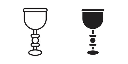 Goblet icon vector on trendy design. Outline vector stock illustration.のイラスト素材