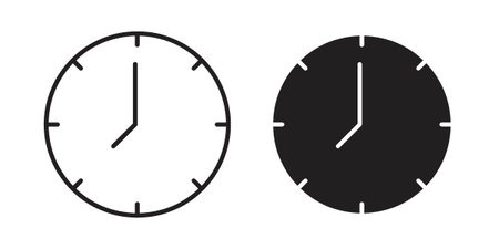 Clock icon vector. EPS 10 editable vector bundle