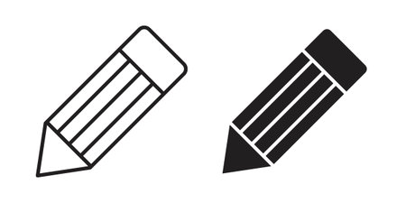 Pencil icon vector. EPS 10 editable vector bundleのイラスト素材