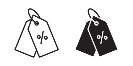 Tags icon vector. EPS 10 editable vector bundleのイラスト素材