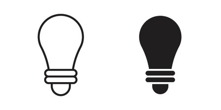 Solution lamp icon vector. EPS 10 editable vector bundleのイラスト素材
