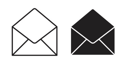 Envelope icons. Line Illustration Vector Template. Clipart concept illustrationのイラスト素材