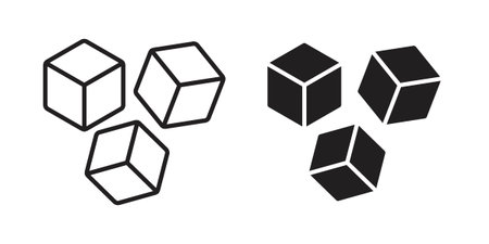 Ice icons. Line Illustration Vector Template. Clipart concept illustrationのイラスト素材