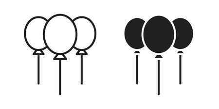 Balloons icon suitable vector symbol for graphic design, logo, web site, social mediaのイラスト素材