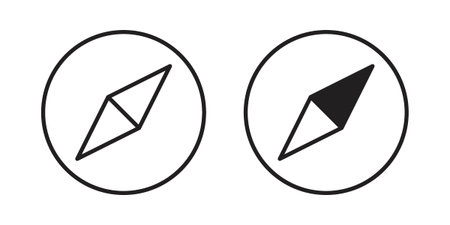 Compass icon suitable vector symbol for graphic design, logo, web site, social mediaのイラスト素材