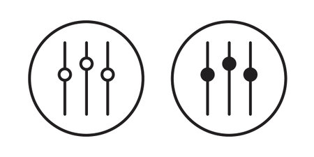Equalizer icon suitable vector symbol for graphic design, logo, web site, social mediaのイラスト素材