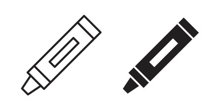 Crayon icon suitable vector symbol for graphic design, logo, web site, social mediaのイラスト素材