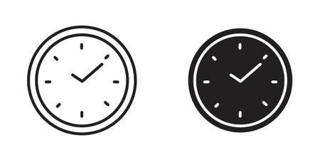Save time icon suitable design silhouette and line art style on white background