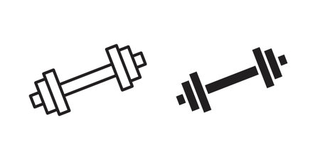 Dumbbell icon suitable symbol. Simple stock illustration stockのイラスト素材