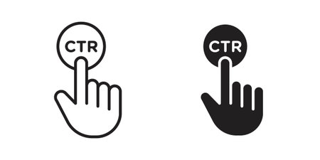 CTR icon suitable symbol. Simple stock illustration stockのイラスト素材
