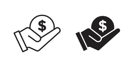 Savings icon suitable symbol. Simple stock illustration stockのイラスト素材
